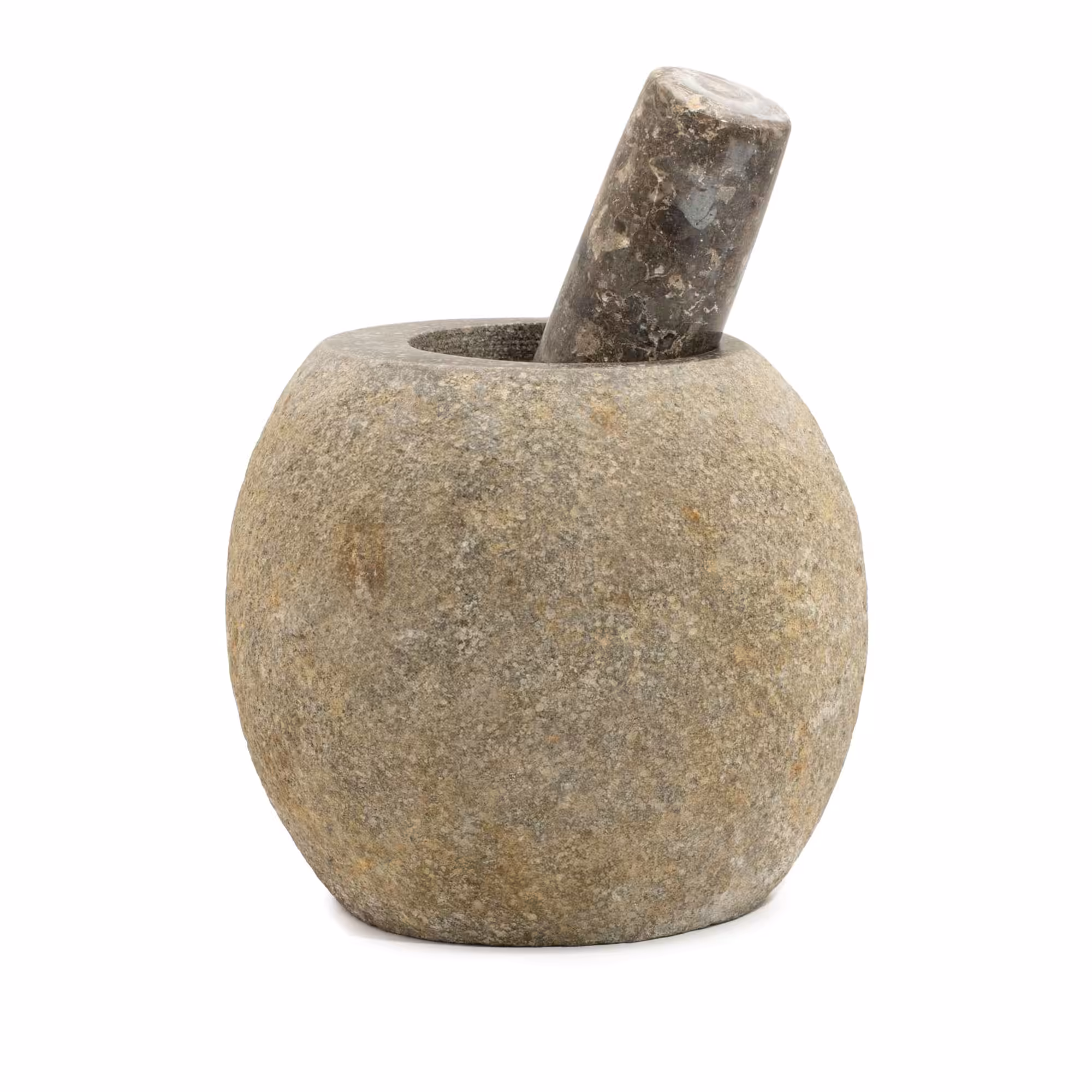 Natural Riverstone Decorative Pestle & Mortar- Large (aprox 15x12cm) | www.artisangoods.co.uk 6 Natural Riverstone Decorative Pestle & Mortar- Large (aprox 15x12cm) - Image 5