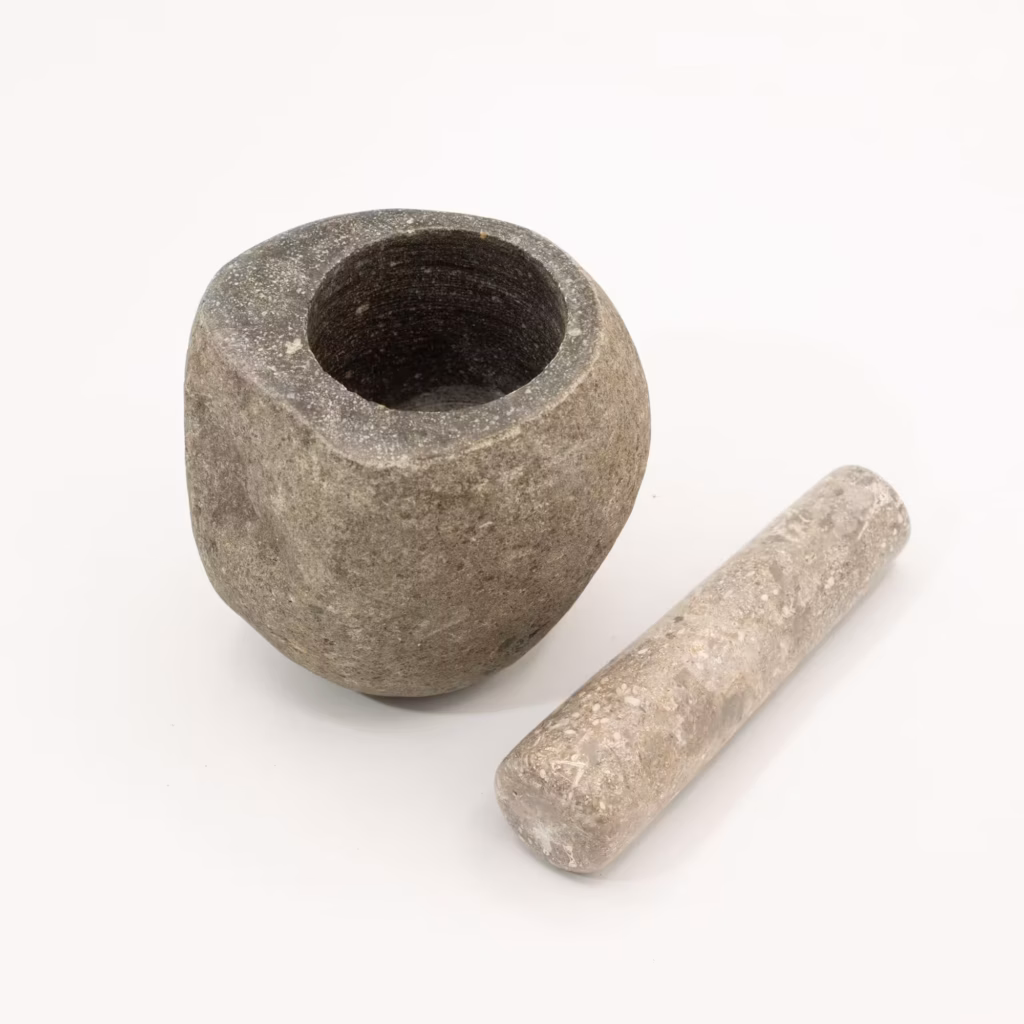 Natural Riverstone Decorative Pestle & Mortar -Medium (aprox 12x8cm) | www.artisangoods.co.uk