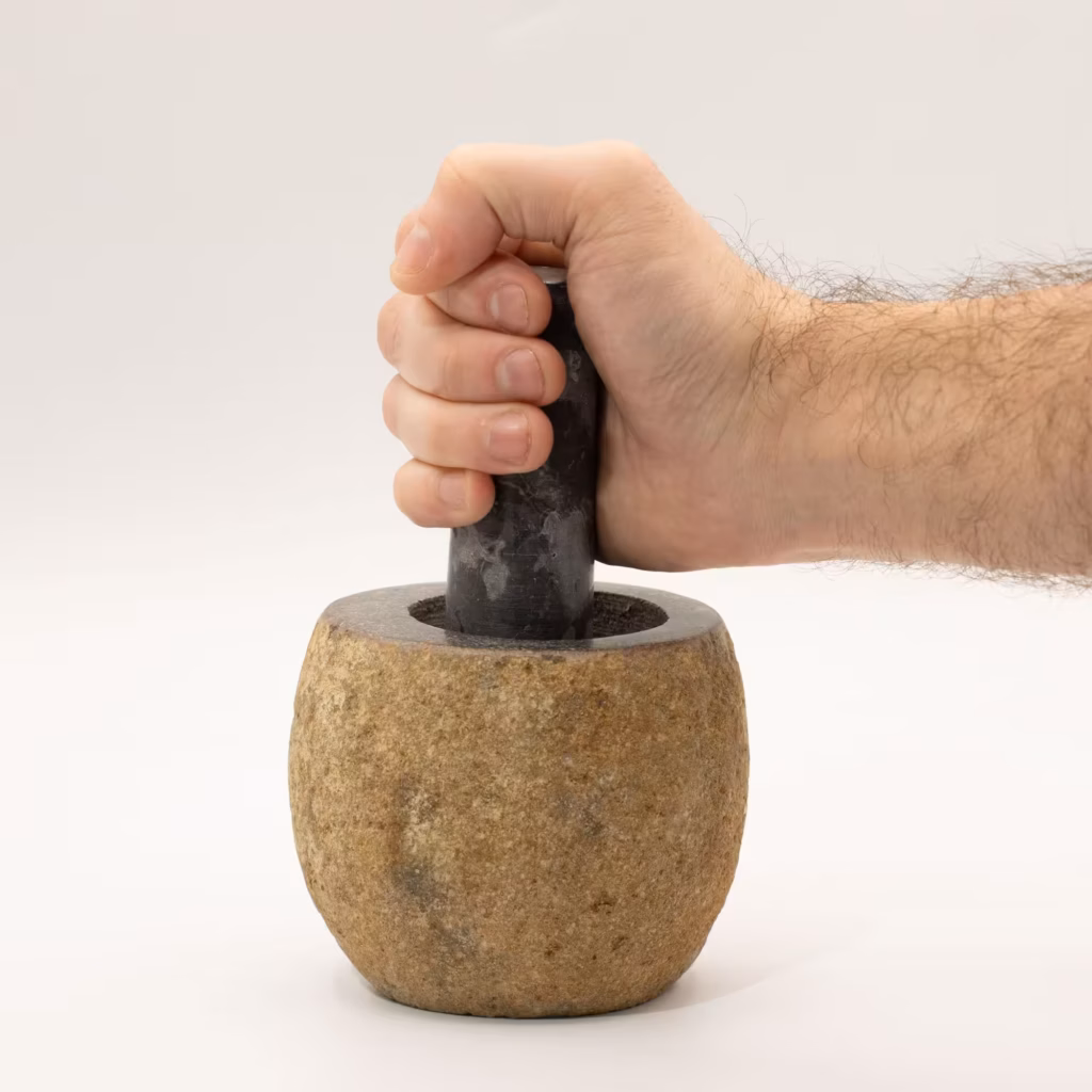 Natural Riverstone Decorative Pestle & Mortar- Small (aprox 9x7cm) | www.artisangoods.co.uk 5
