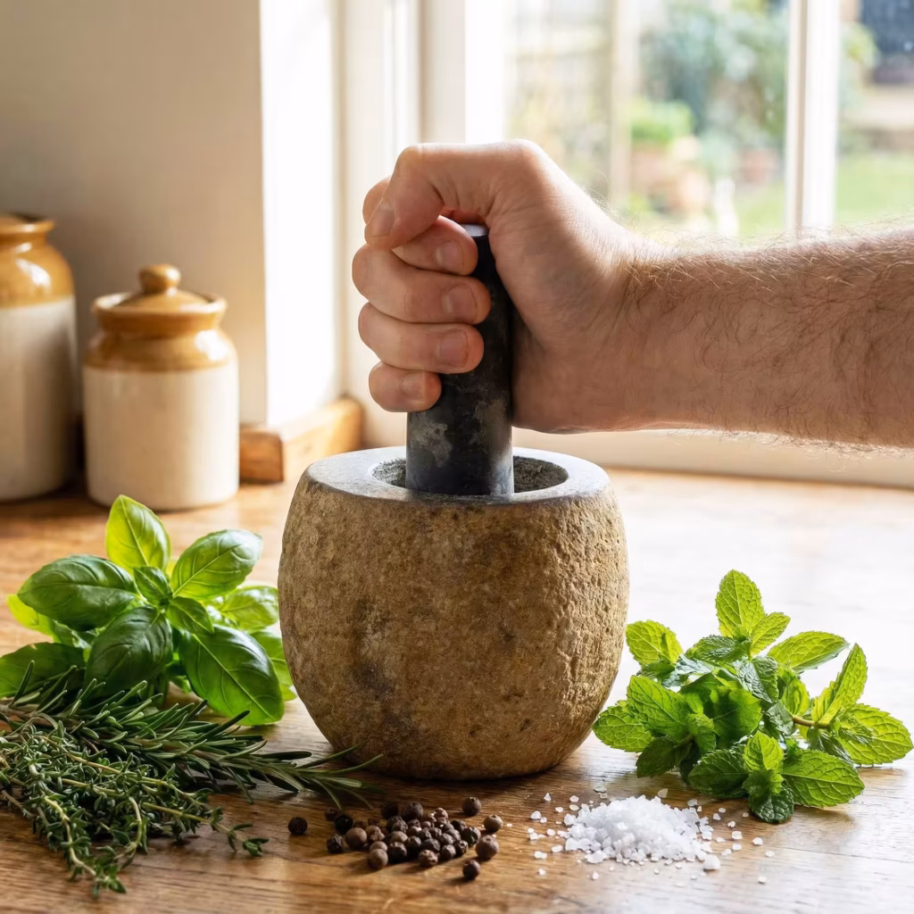 Natural Riverstone Decorative Pestle & Mortar- Small (aprox 9x7cm) | www.artisangoods.co.uk 6