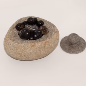 Natural Riverstone Grounding Pot – Large (aprox 15x12cm) | www.artisangoods.co.uk 6