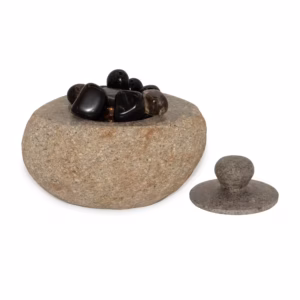 Natural Riverstone Grounding Pot – Large (aprox 15x12cm) | www.artisangoods.co.uk 8