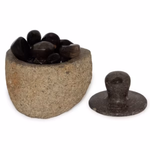 Natural Riverstone Grounding Pot -Medium (aprox 12x8cm) | www.artisangoods.co.uk 5