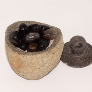 Natural Riverstone Grounding Pot -Medium (aprox 12x8cm) | www.artisangoods.co.uk 4