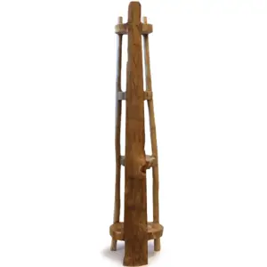 Natural Teak Corner Unit 4 Shelves – 135cm high | www.artisangoods.co.uk 3