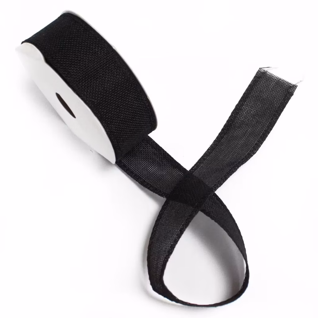 Natural Texture Ribbon 38mm x 20m – Black | www.artisangoods.co.uk Natural Texture Ribbon 38mm x 20m – Black | www.artisangoods.co.uk
