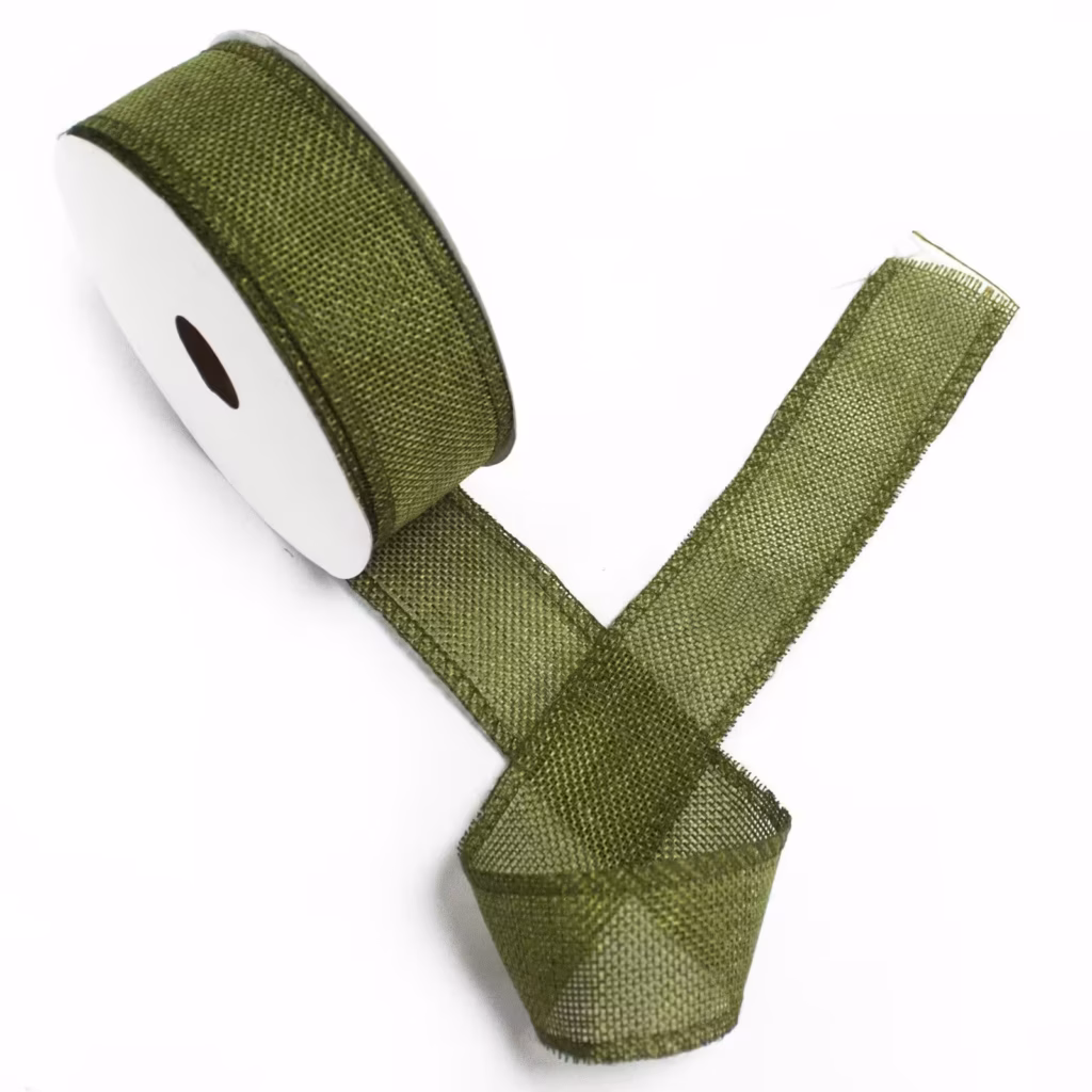 Natural Texture Ribbon 38mm x 20m – Xmas Green | www.artisangoods.co.uk Natural Texture Ribbon 38mm x 20m – Xmas Green | www.artisangoods.co.uk