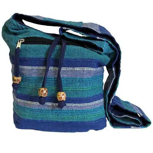 Nepal Sling Bag – Blue Rivers | www.artisangoods.co.uk 3 Nepal Sling Bag – Blue Rivers | www.artisangoods.co.uk 2