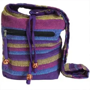 Nepal Sling Bag – Wild Flowers | www.artisangoods.co.uk 2