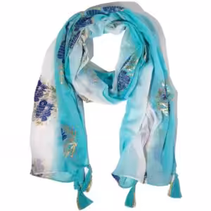 Nomad Sari Aqua Fish Scarf – Turquoise (180x50cm) | www.artisangoods.co.uk Nomad Sari Aqua Fish Scarf – Turquoise (180x50cm) | www.artisangoods.co.uk 1