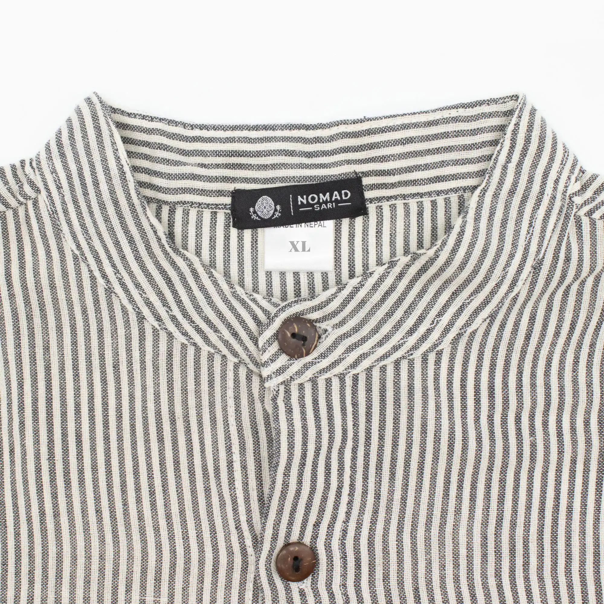 Nomad Sari Grandad Shirt - Grey Stone - XL