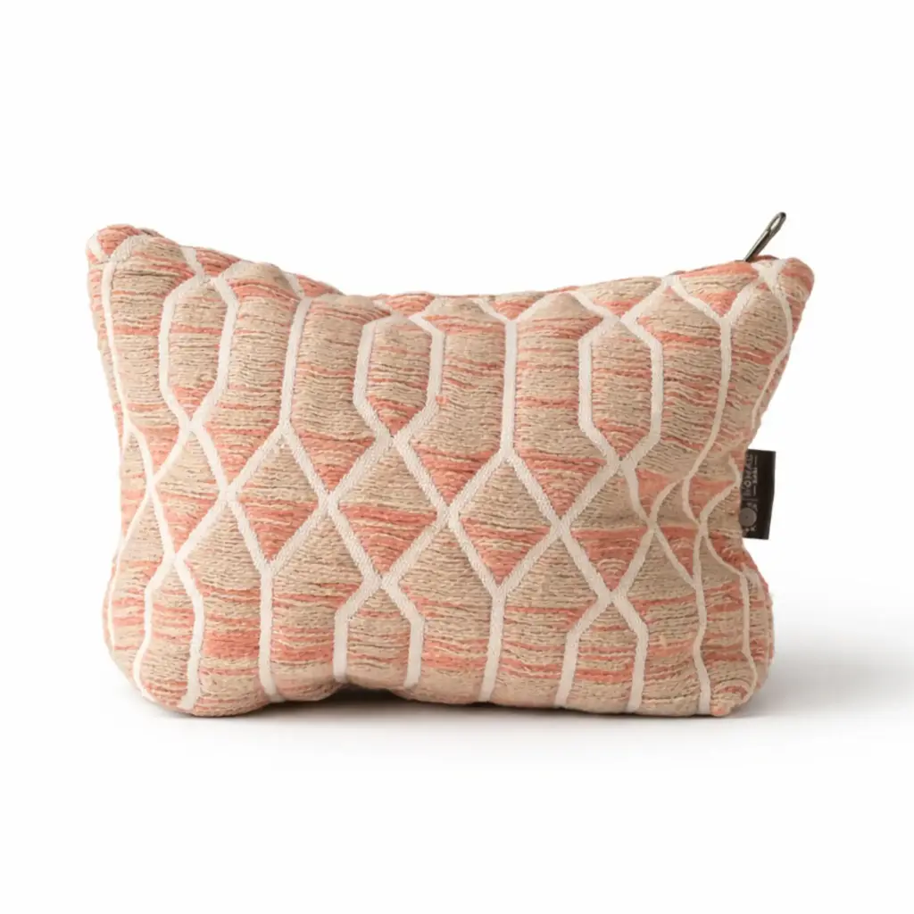 Nomad Sari Indian Jacquard Toiletry Bag – Rose Lattice | www.artisangoods.co.uk Nomad Sari Indian Jacquard Toiletry Bag – Rose Lattice | www.artisangoods.co.uk