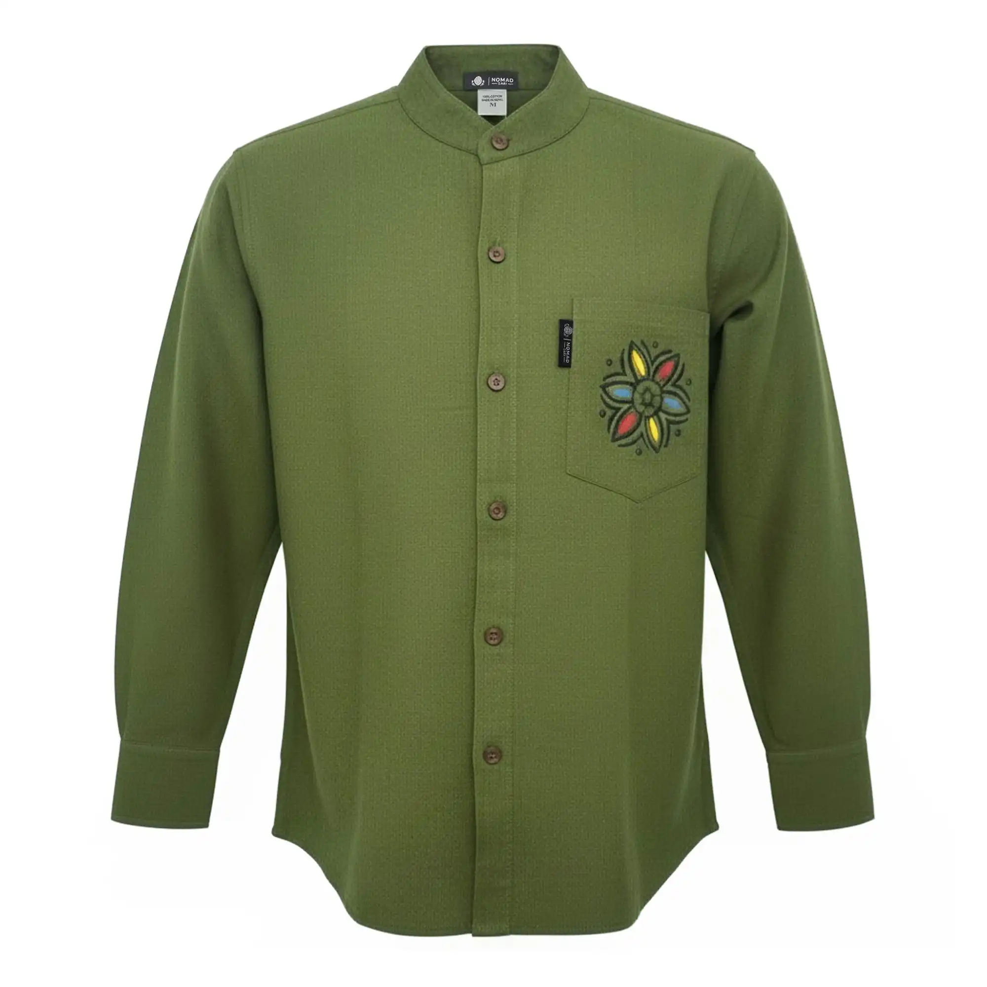 Nomad Sari Kathmandu Shirt - Forest Green - Large