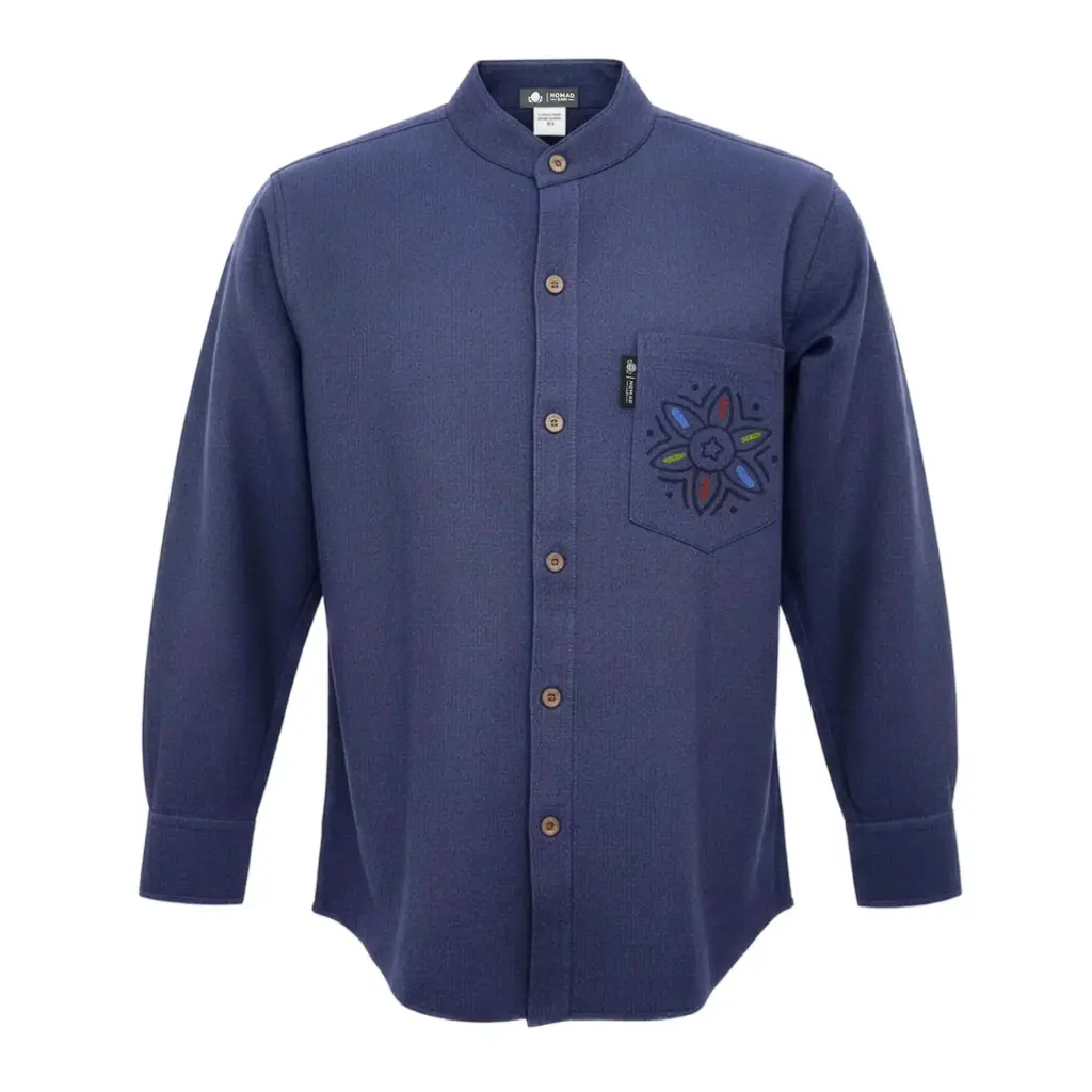 Nomad Sari Kathmandu Shirt – Indigo – Large | www.artisangoods.co.uk Nomad Sari Kathmandu Shirt – Indigo – Large | www.artisangoods.co.uk