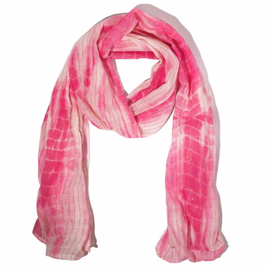 Nomad Sari Party Shine Scarf – Perfect Pink (180×50cm) | www.artisangoods.co.uk