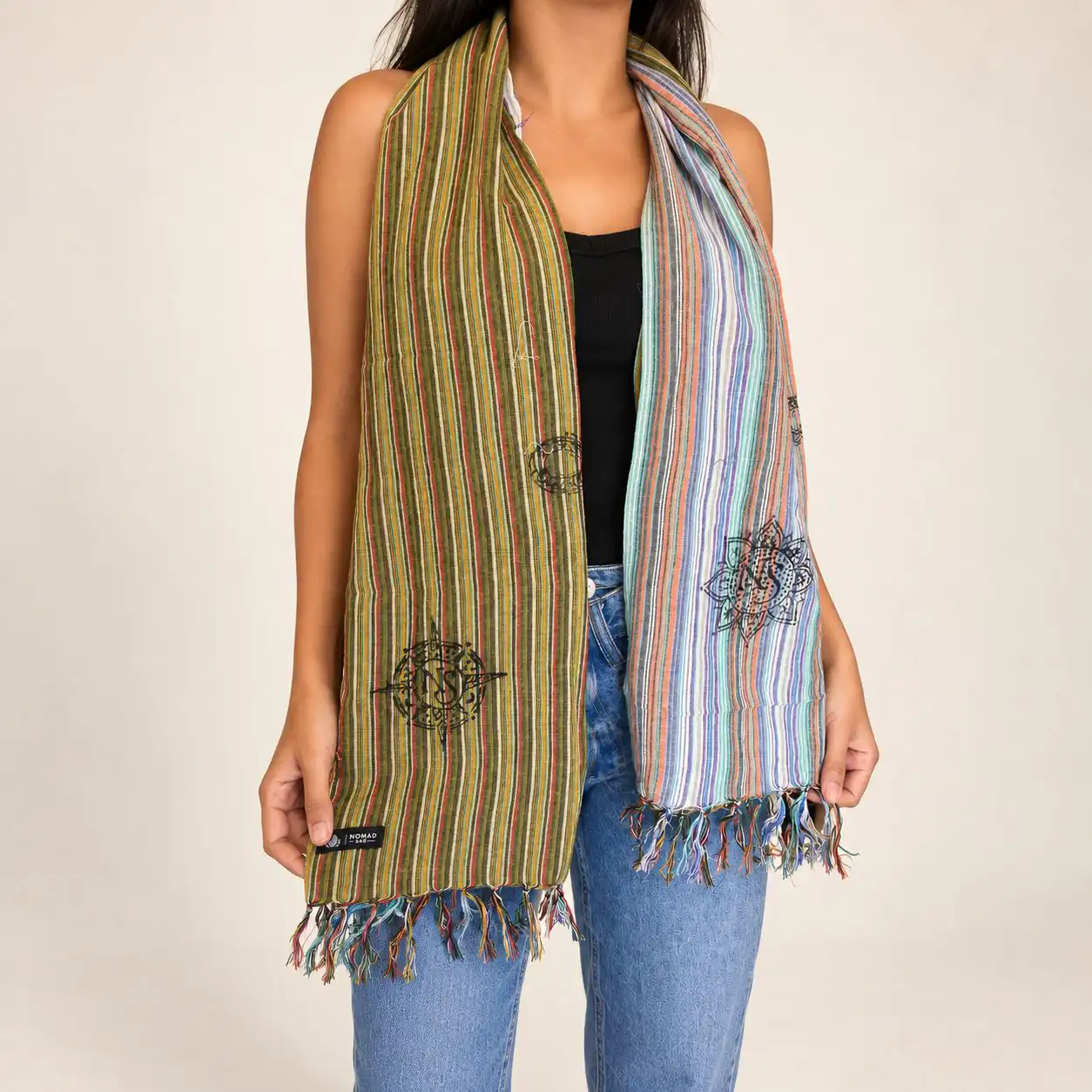 Nomad Sari - Travel Blessing Scarf - 170x50cm - Sky Meets Earth