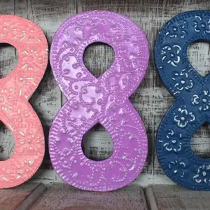 Number “8” – Assorted Colours – 15cm | www.artisangoods.co.uk 5