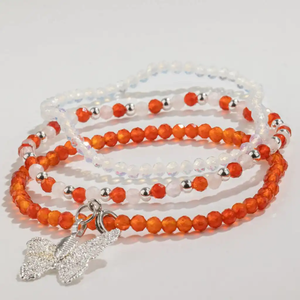 Nymph Spirit Gemstone Bracelet Set - Blood Moon