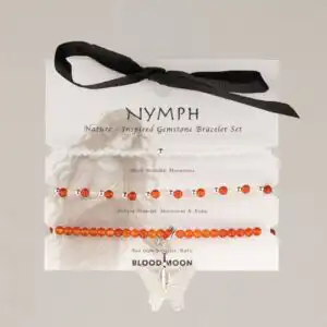 Nymph Spirit Gemstone Bracelet Set - Blood Moon