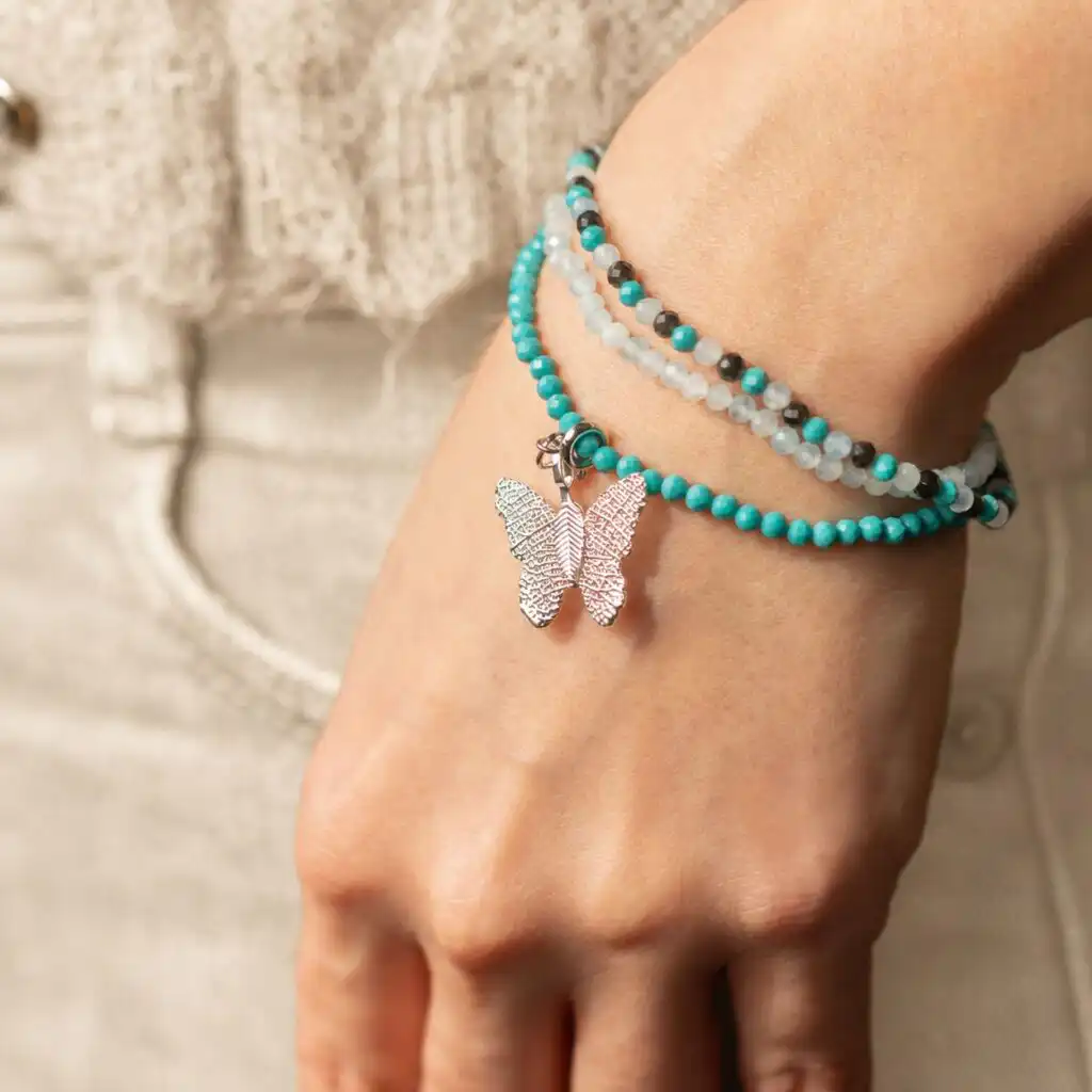 Nymph Spirit Gemstone Bracelet Set - Endless Ocean
