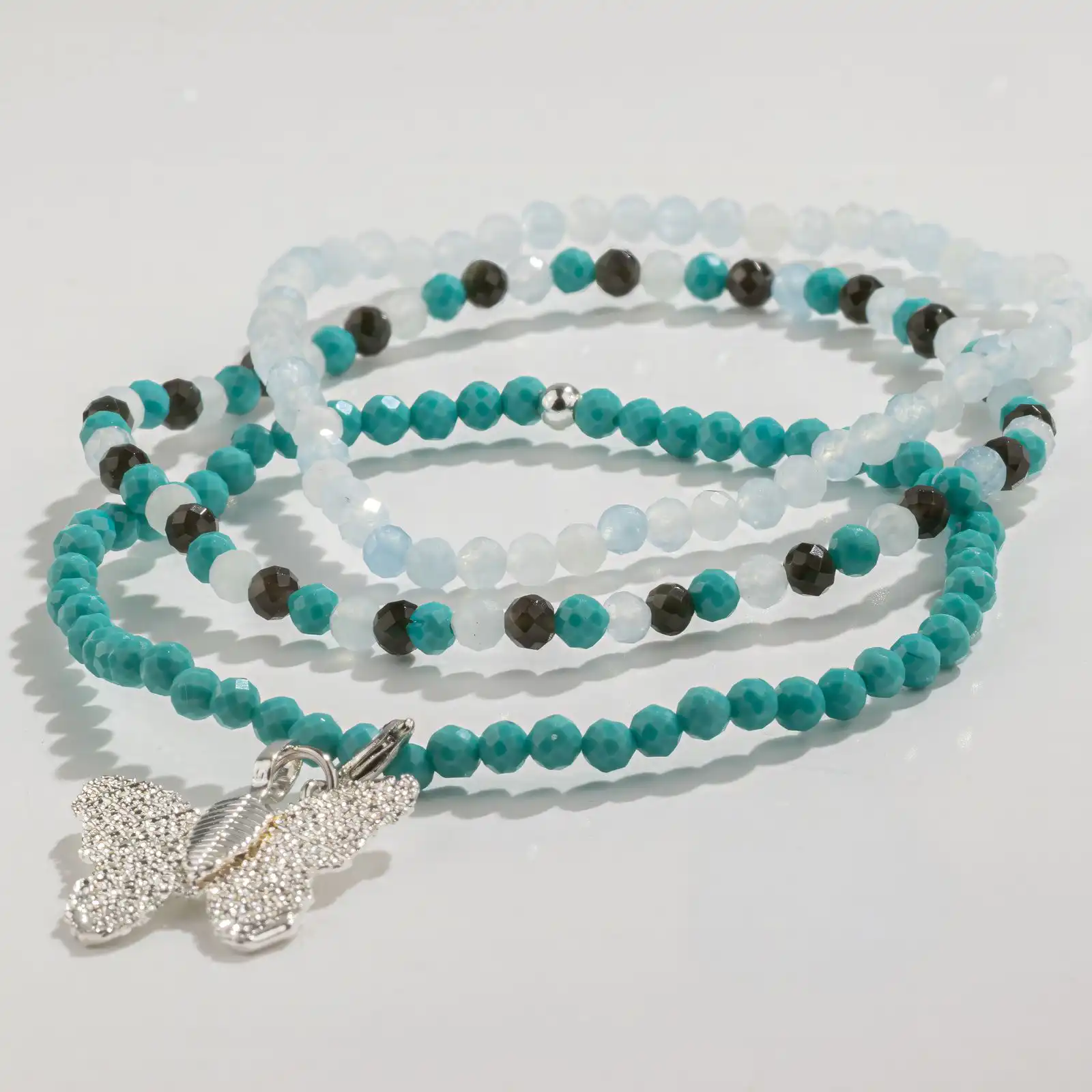 Nymph Spirit Gemstone Bracelet Set - Endless Ocean