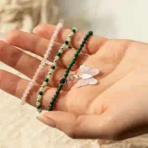 Nymph Spirit Gemstone Bracelet Set - Forest Spirit