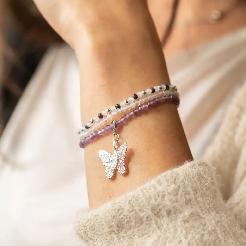 Nymph Spirit Gemstone Bracelet Set - Full Moon