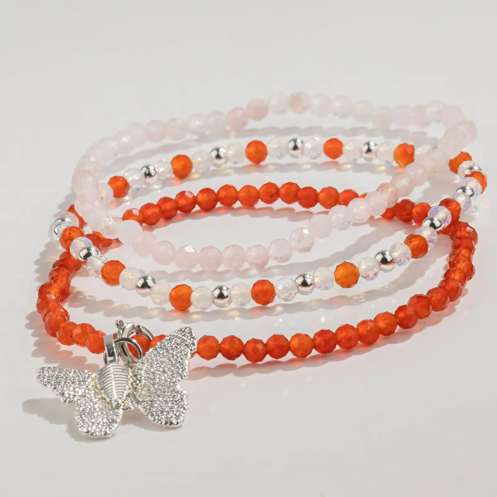 Nymph Spirit Gemstone Bracelet Set - Love & Flame