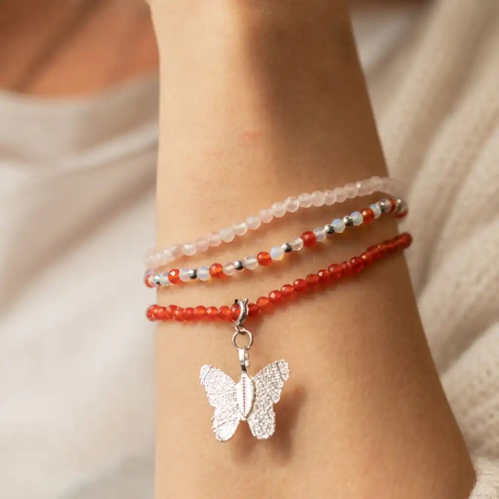 Nymph Spirit Gemstone Bracelet Set - Love & Flame