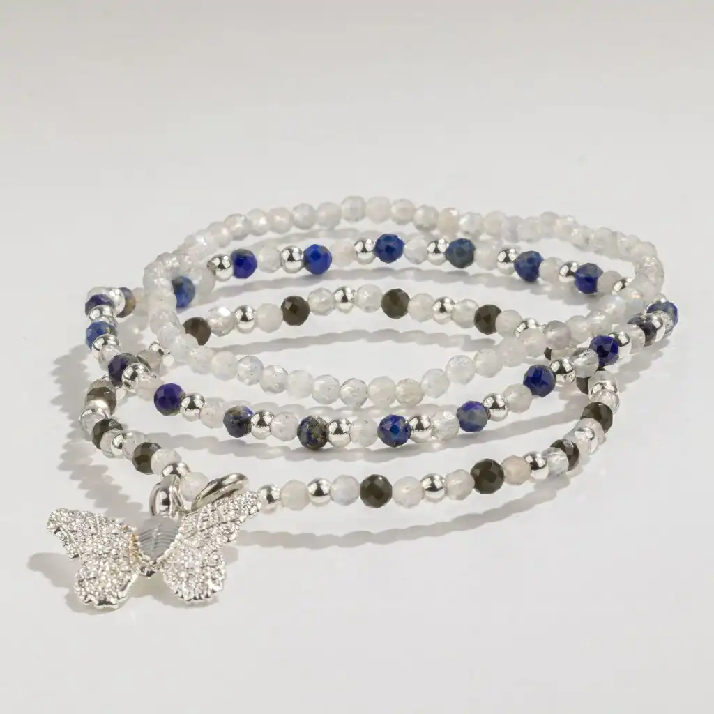 Nymph Spirit Gemstone Bracelet Set - Northern Lights