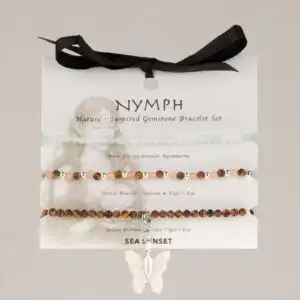 Nymph Spirit Gemstone Bracelet Set - Sea Sunset