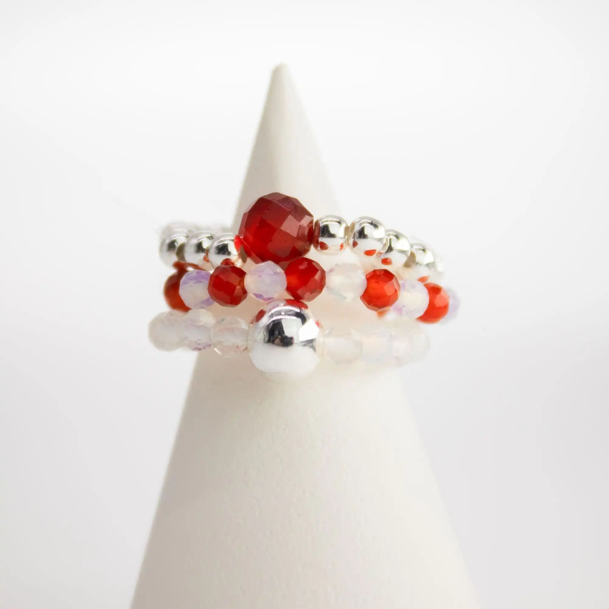 Nymph Spirit Gemstone Ring Set - Blood Moon