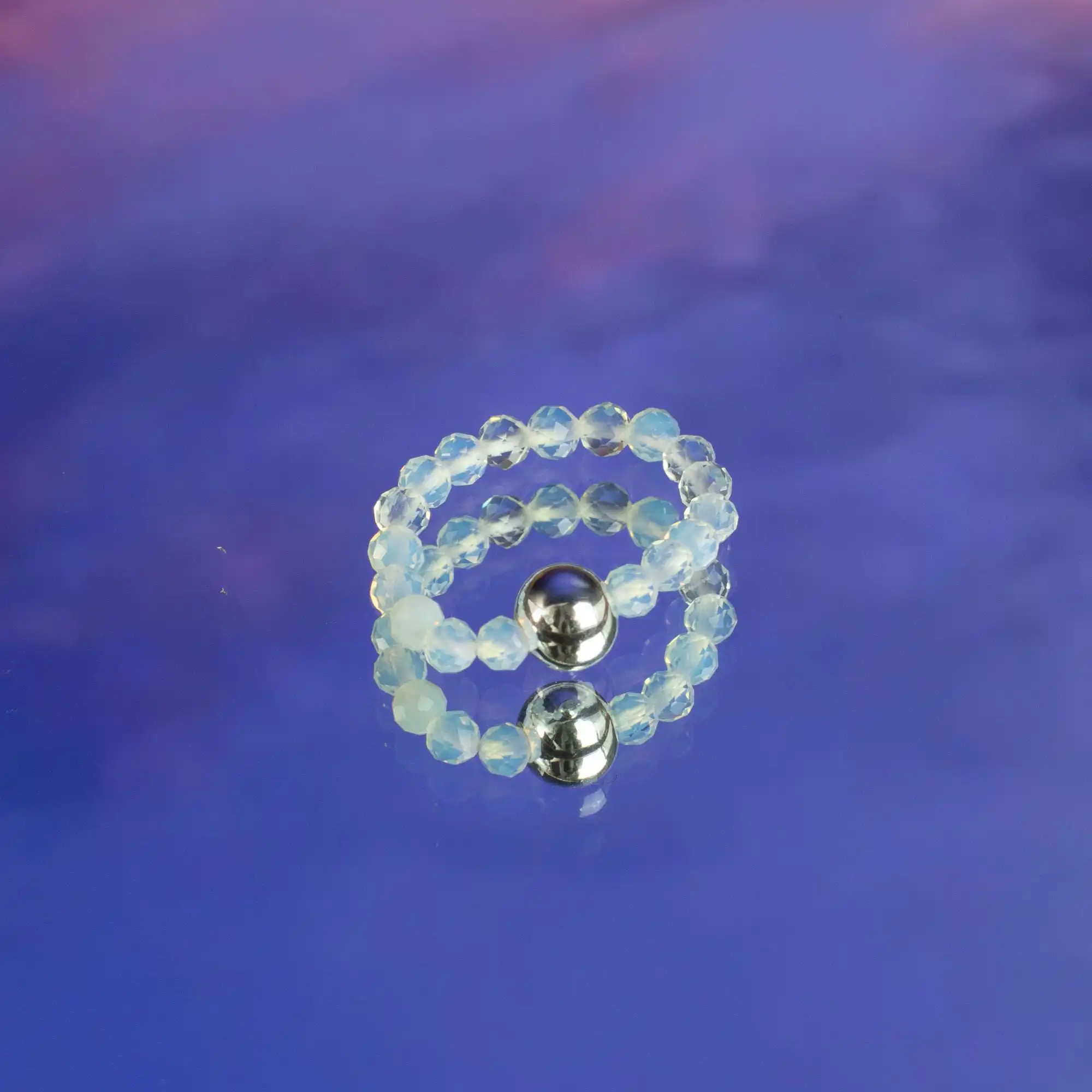 Nymph Spirit Gemstone Ring Set - Full Moon