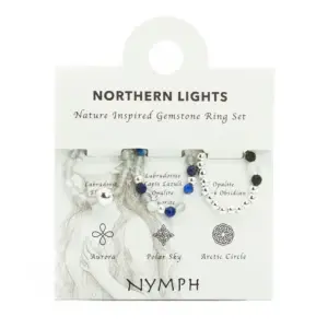 Nymph Spirit Gemstone Ring Set - Northern Lights
