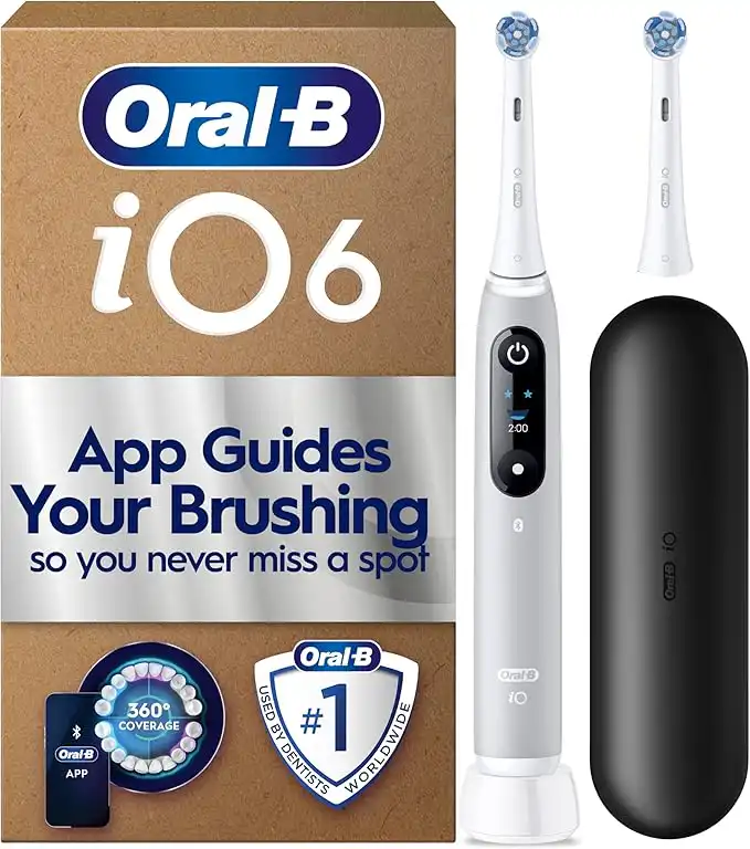 Oral-B iO6 Electric Toothbrush Grey with Travel Case and Spare Head