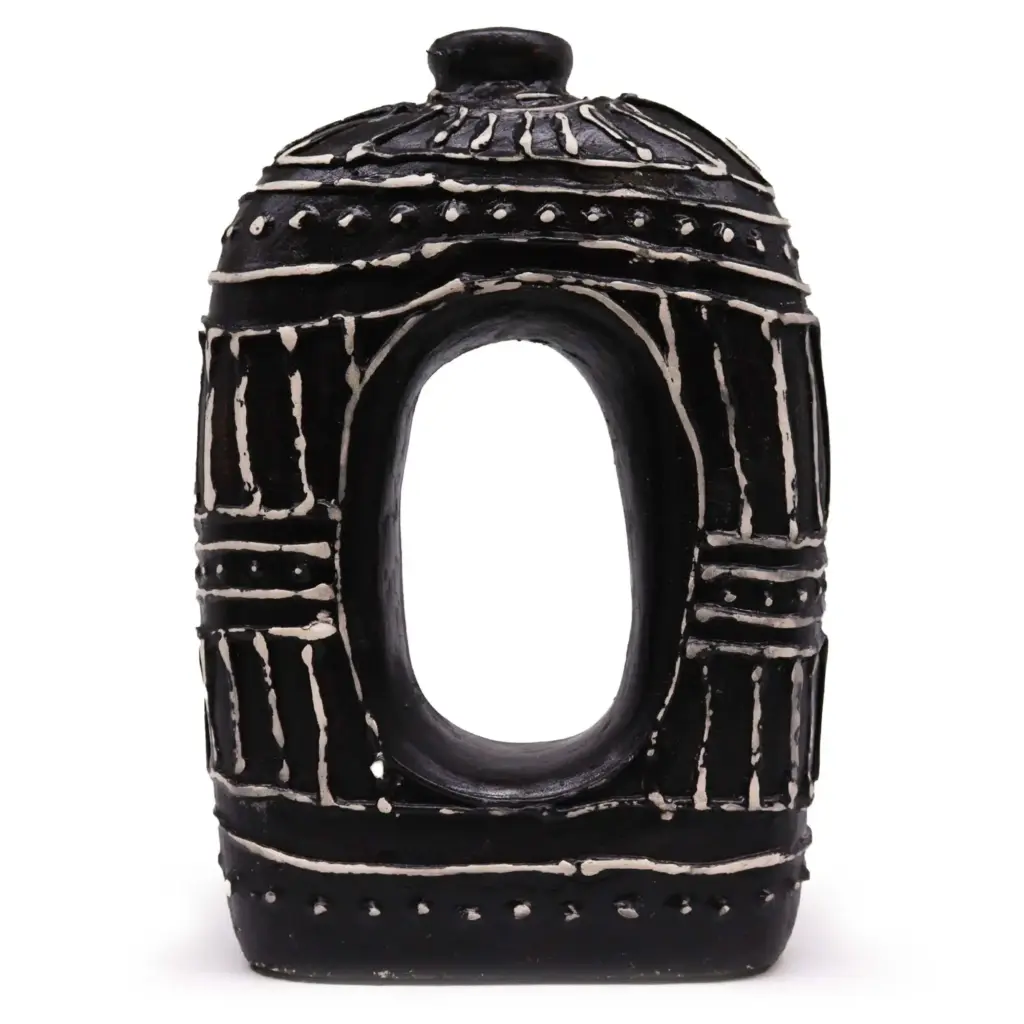 Oval Donut Shaped Vase – Chocolate 30cm | www.artisangoods.co.uk 3