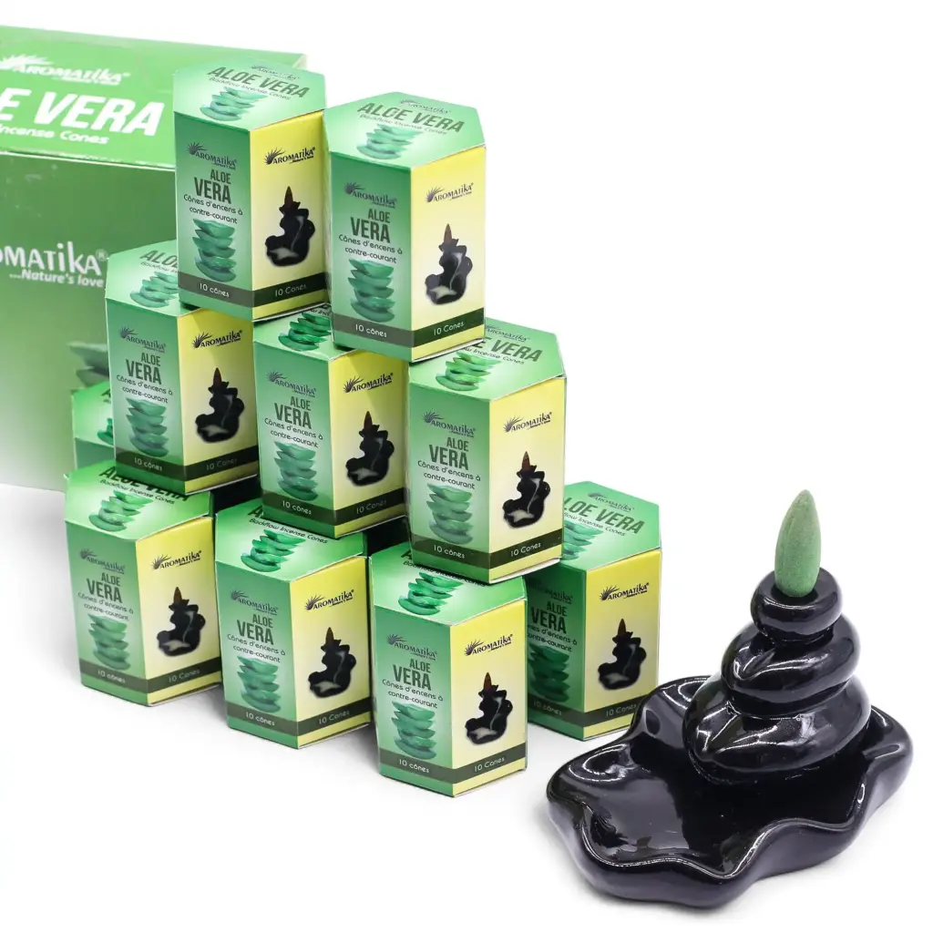 Pack of 10 Masala Backflow Incense – Aloe Vera | www.artisangoods.co.uk 2 Pack of 10 Masala Backflow Incense – Aloe Vera | www.artisangoods.co.uk 2