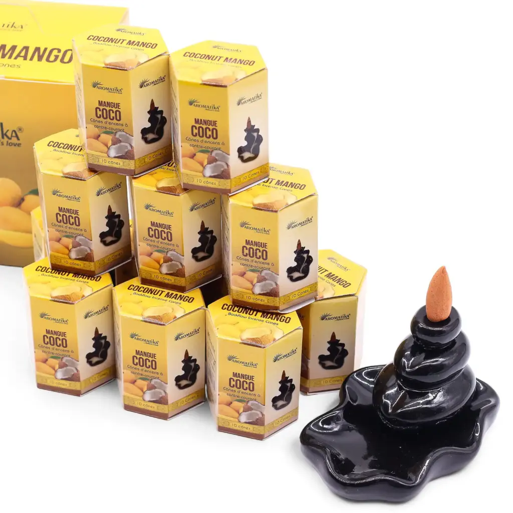 Pack of 10 Masala Backflow Incense – Coconut & Mango | www.artisangoods.co.uk 5 Pack of 10 Masala Backflow Incense – Coconut & Mango | www.artisangoods.co.uk 5
