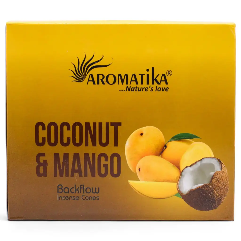 Pack of 10 Masala Backflow Incense – Coconut & Mango | www.artisangoods.co.uk 2 Pack of 10 Masala Backflow Incense – Coconut & Mango | www.artisangoods.co.uk 2