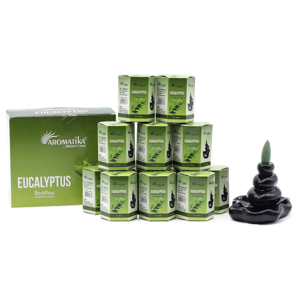 Pack of 10 Masala Backflow Incense – Eucalyptus | www.artisangoods.co.uk