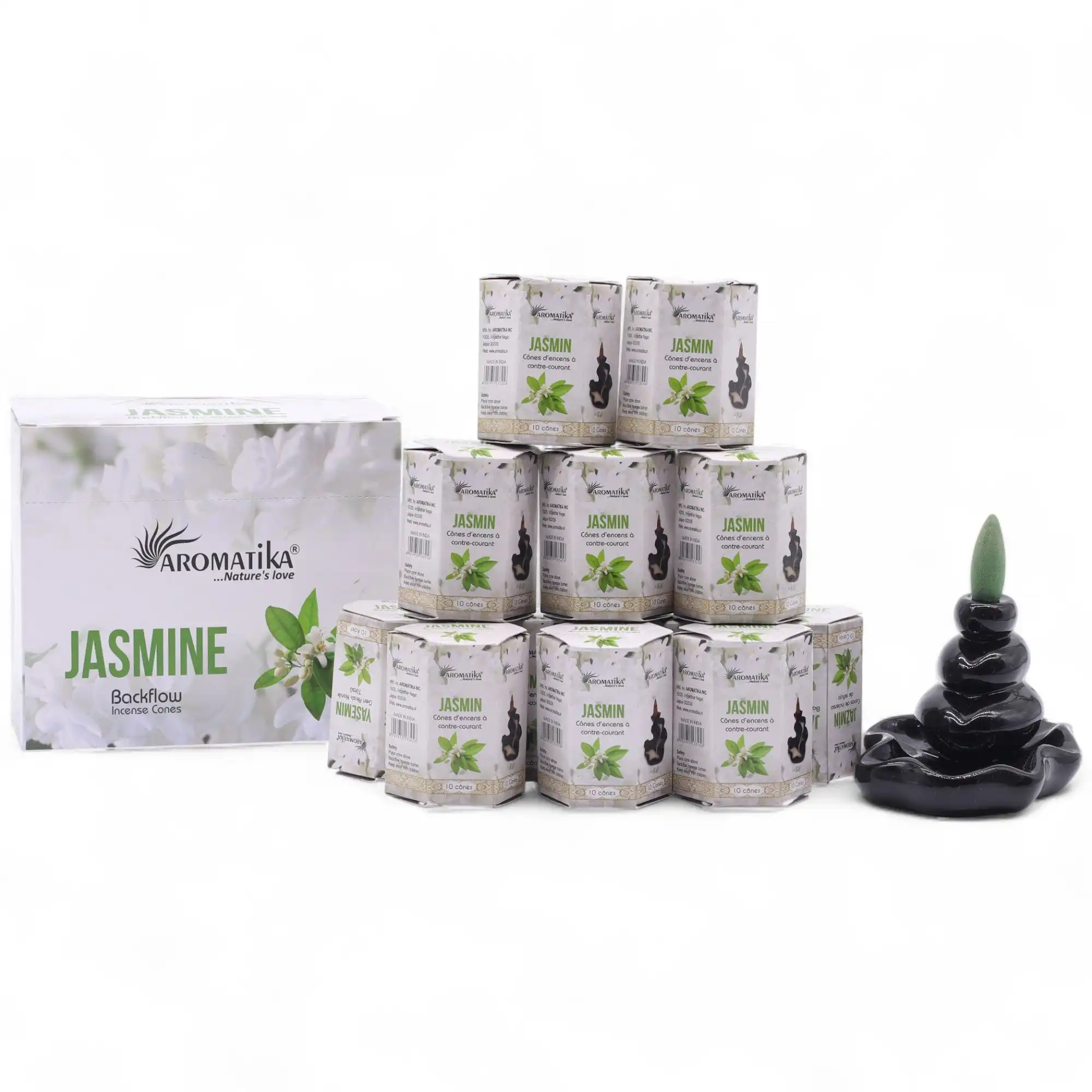 Pack of 10 Masala Backflow Incense – Jasmine | www.artisangoods.co.uk 4 Pack of 10 Masala Backflow Incense – Jasmine | www.artisangoods.co.uk 3