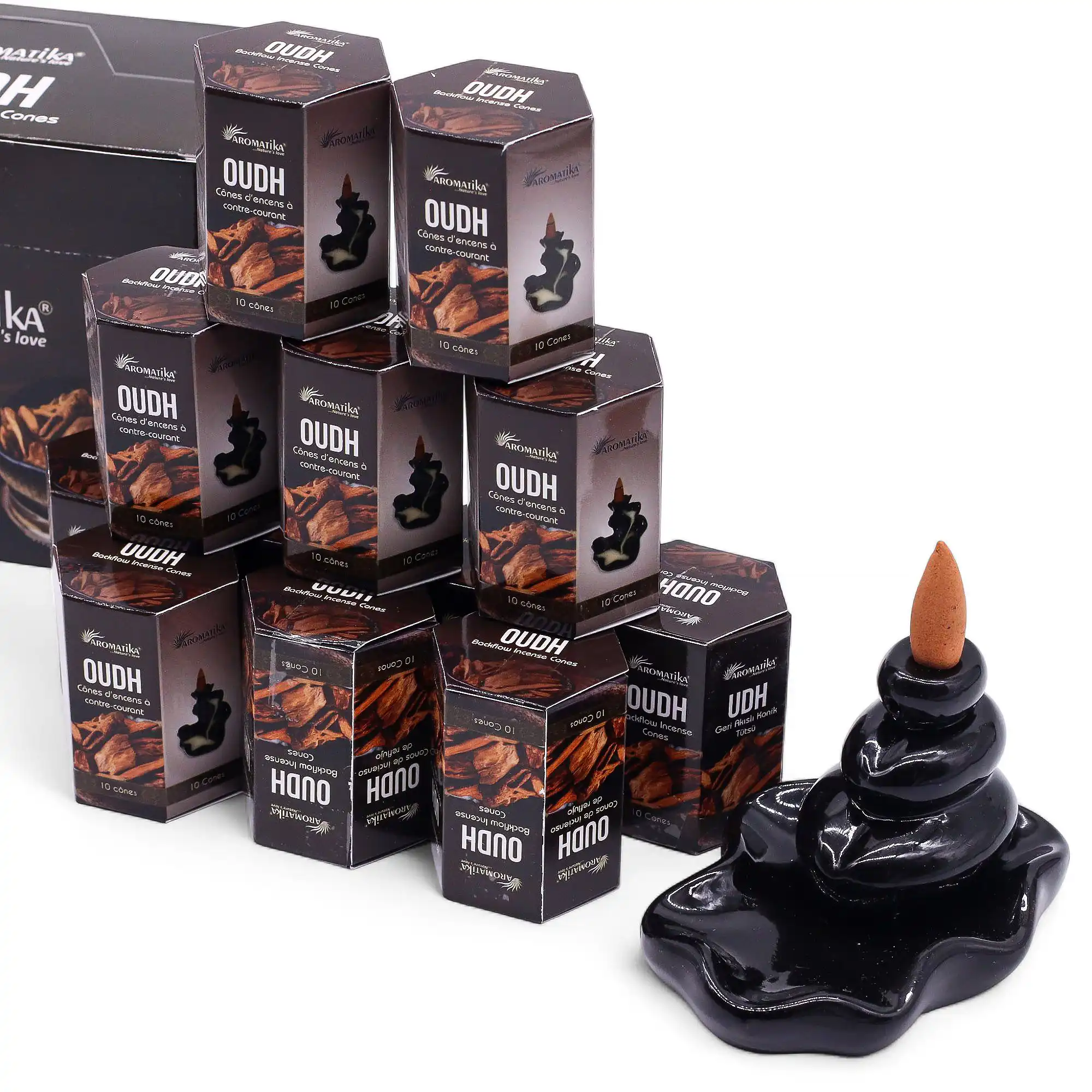 Pack of 10 Masala Backflow Incense – Oudh | www.artisangoods.co.uk 5 Pack of 10 Masala Backflow Incense – Oudh | www.artisangoods.co.uk 4