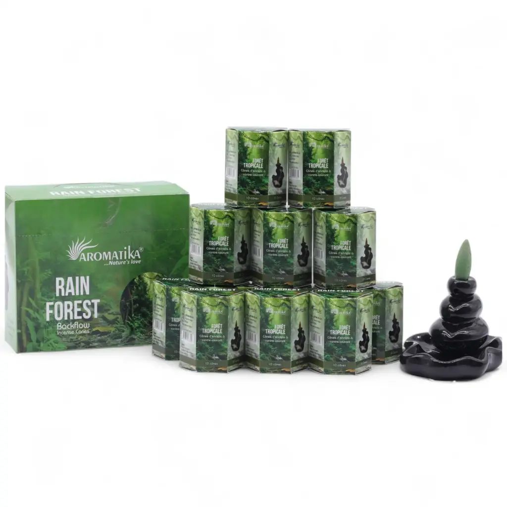Pack of 10 Masala Backflow Incense – Rain Forest | www.artisangoods.co.uk