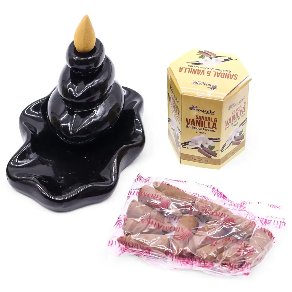 Pack of 10 Masala Backflow Incense – Sandalwood & Vanilla | www.artisangoods.co.uk 6 Pack of 10 Masala Backflow Incense – Sandalwood & Vanilla | www.artisangoods.co.uk 6