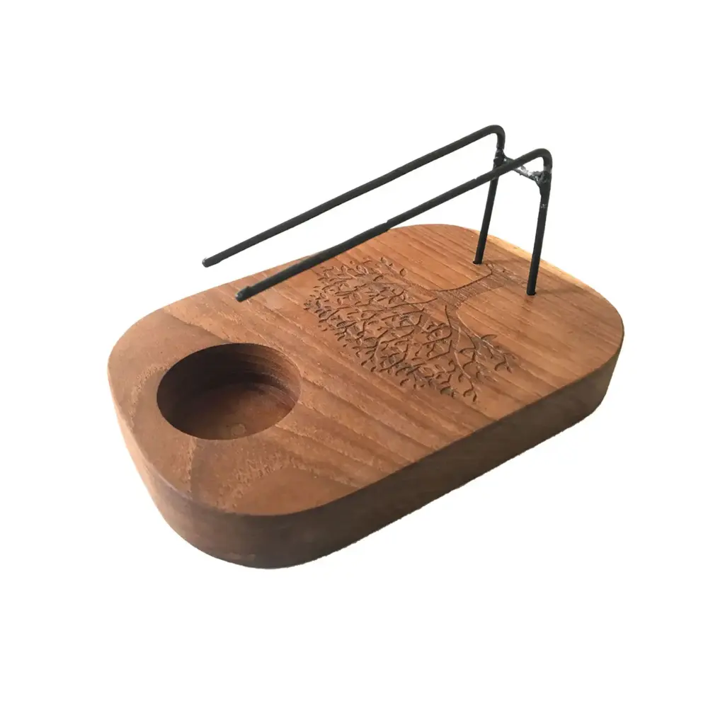 Palo Santo Heater – Teak Wood – Tree of Life Design | www.artisangoods.co.uk