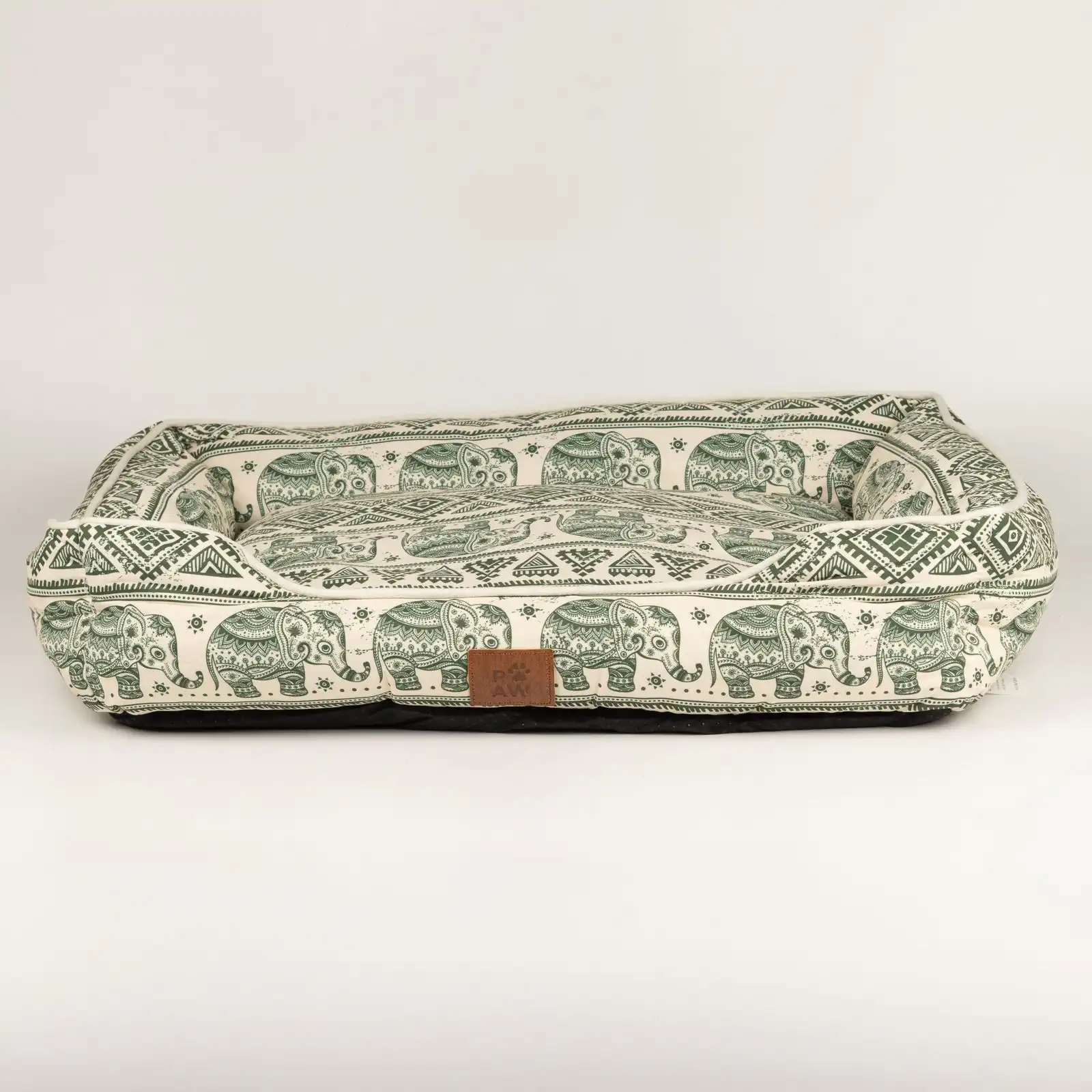 PAW Bed – Lucky Elephant – Green – 60 × 50 × 14cm
