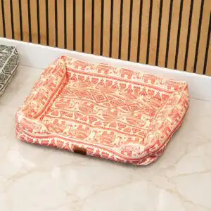 PAW Bed – Lucky Elephant – Red – 60 × 50 × 14cm