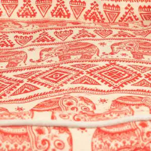 PAW Bed – Lucky Elephant – Red – 60 × 50 × 14cm