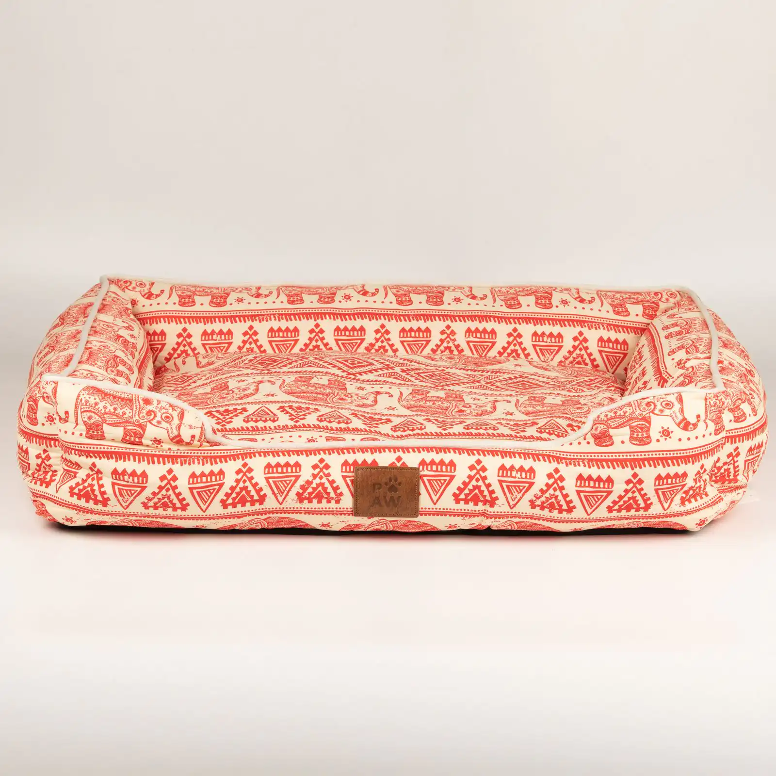 PAW Bed – Lucky Elephant – Red – 60 × 50 × 14cm