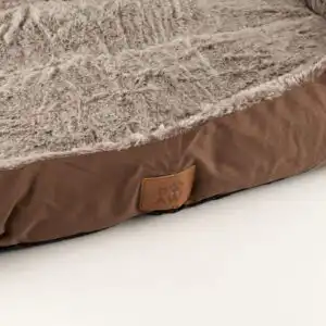 PAW Bed – Medium Plush Teddy Brown – 70 × 55 × 18cm